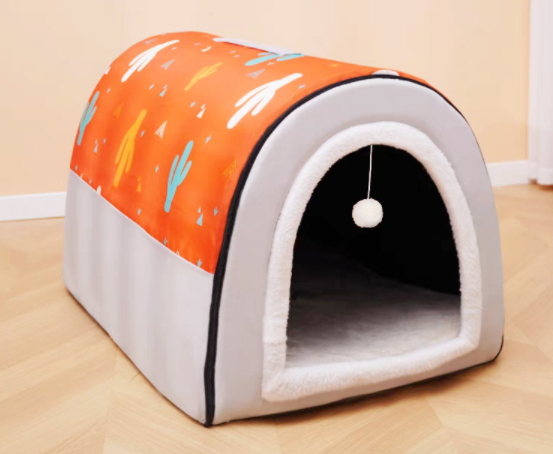 PupCave - Detachable 2 In 1 Winter Warm Dog Cave Bed House - Jeffaro