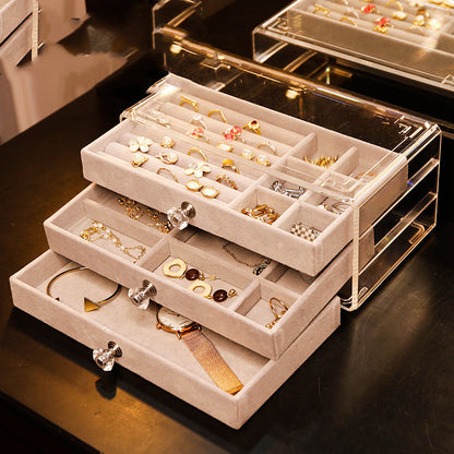 Acrylic Jewelry Cosmetics Drawer Storage Box