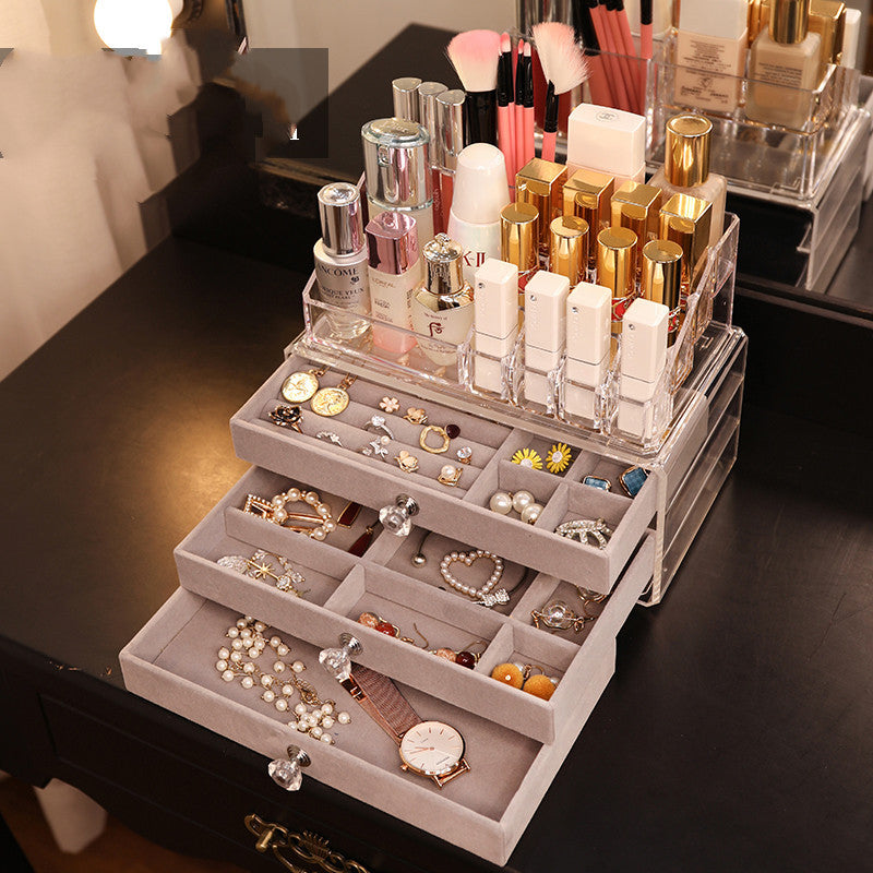 Acrylic Jewelry Cosmetics Drawer Storage Box