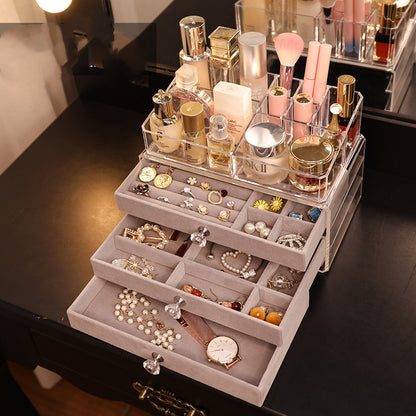 Acrylic Jewelry Cosmetics Drawer Storage Box