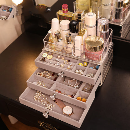 Acrylic Jewelry Cosmetics Drawer Storage Box