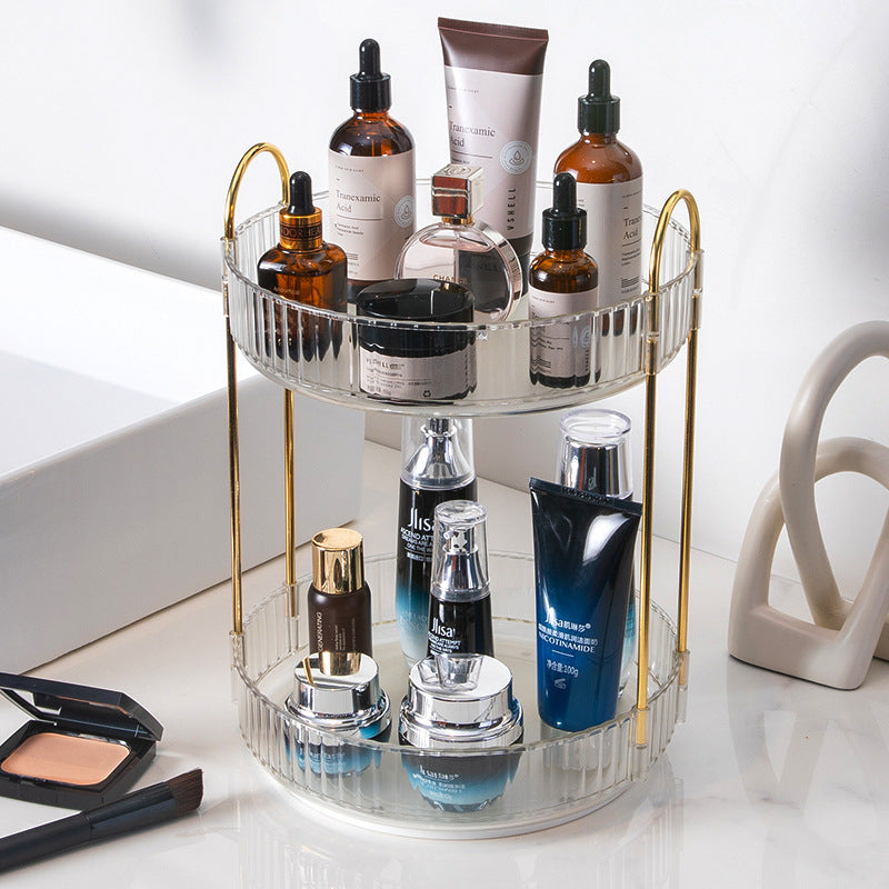 Bathroom Cosmetics Rotating Storage Rack Desktop