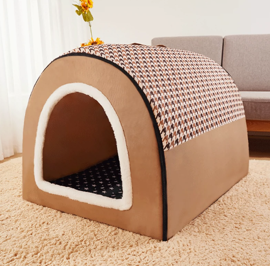 PupCave - Detachable 2 In 1 Winter Warm Dog Cave Bed House - Jeffaro