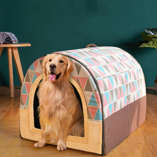 PupCave - Detachable 2 In 1 Winter Warm Dog Cave Bed House - Jeffaro