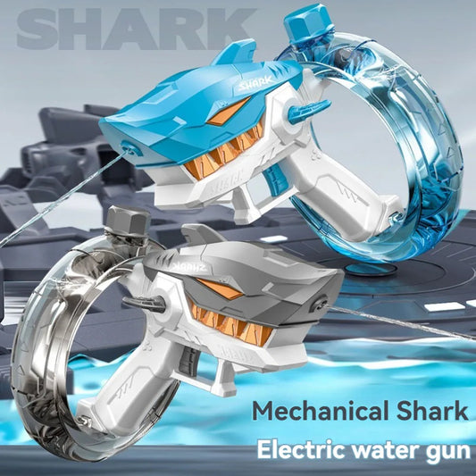 New Shark Electric Water Gun Toys Fully Automatic Continuous Fire Water Gun Large Capacity Beach Summer Children's Water Playing Toys