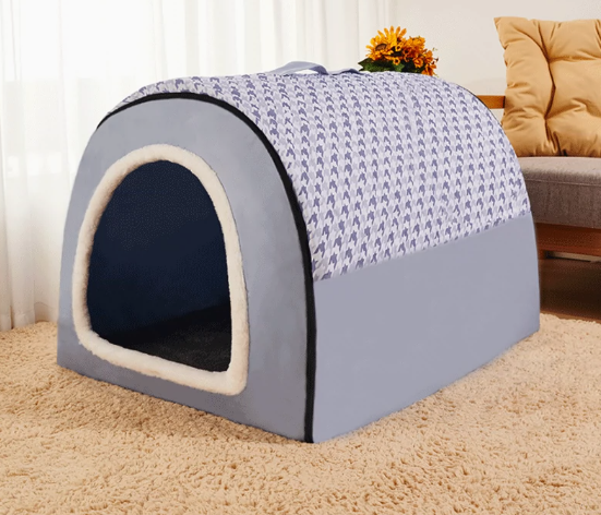 PupCave - Detachable 2 In 1 Winter Warm Dog Cave Bed House - Jeffaro