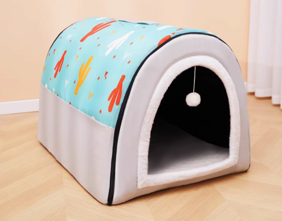 PupCave - Detachable 2 In 1 Winter Warm Dog Cave Bed House - Jeffaro