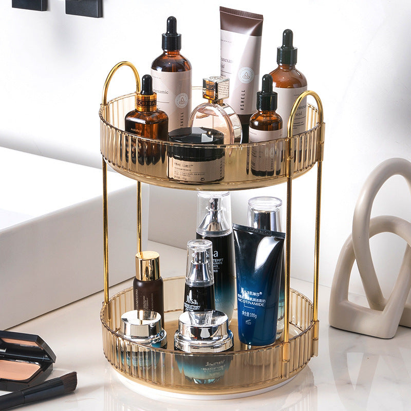 Bathroom Cosmetics Rotating Storage Rack Desktop